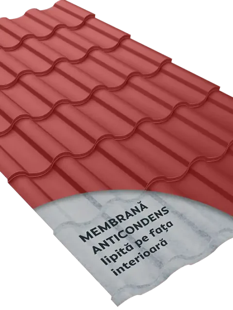 țiglă metalică REGAL Fresco Smart cu finisaj mat antireflex și membrană Smart anticondens