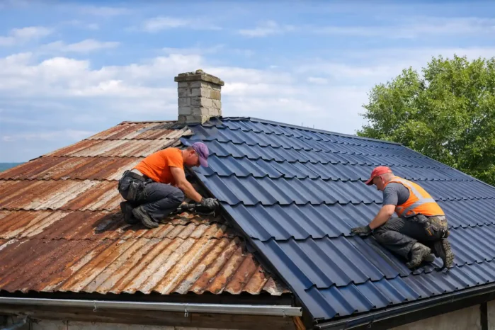 montaj tigla metalica peste tabla veche fara decopertare